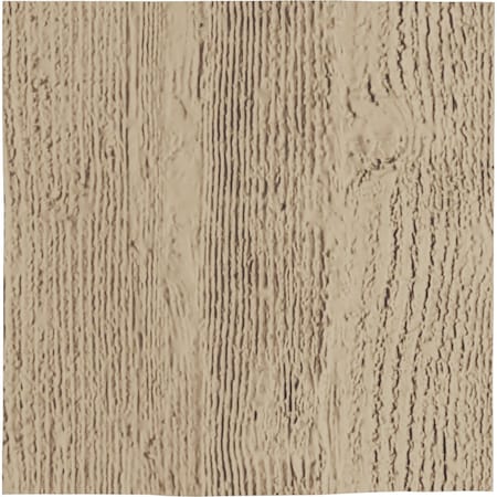 Ekena Millwork 6"W x 6"H Rough Sawn Rustic Faux Wood Material Sample, Primed Tan SAMPLE-UR06RSPR